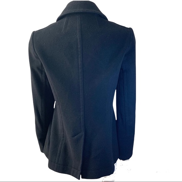 BABATON BLACK WOOL COAT - Picture 4 of 4